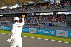 Pole man Lewis Hamilton, Mercedes AMG F1, celebrates