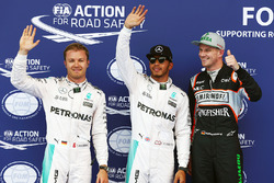 Pole Position für Lewis Hamilton, Mercedes AMG F1 Team; 2. Nico Rosberg, Mercedes AMG F1 Team; 3. Ni