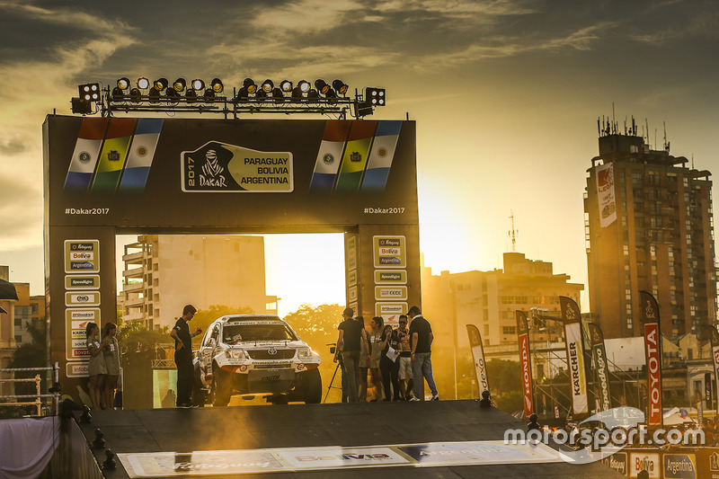Atmosphäre beim Startpodium