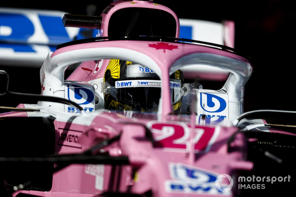Nico Hulkenberg, Racing Point RP20, esce dal garage