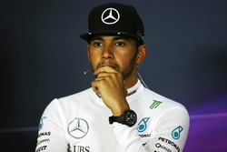 Lewis Hamilton, Mercedes AMG F1 in der FIA Pressekonferenz