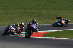 Jorge Lorenzo, Yamaha Factory Racing, und Tito Rabat, Marc VDS Racing crashes