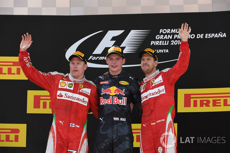 2016: 1. Max Verstappen, 2. Kimi Raikkonen, 3. Sebastian Vettel