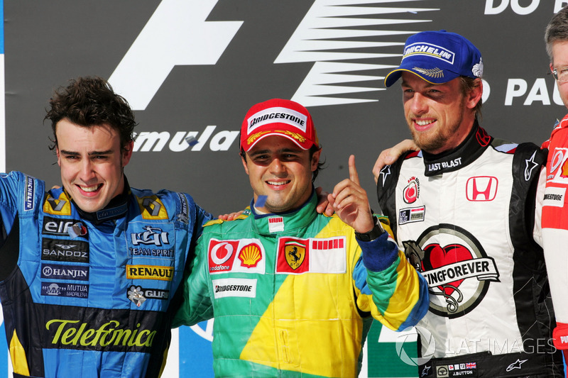 2006: 1. Felipe Massa, 2. Fernando Alonso, 3. Jenson Button