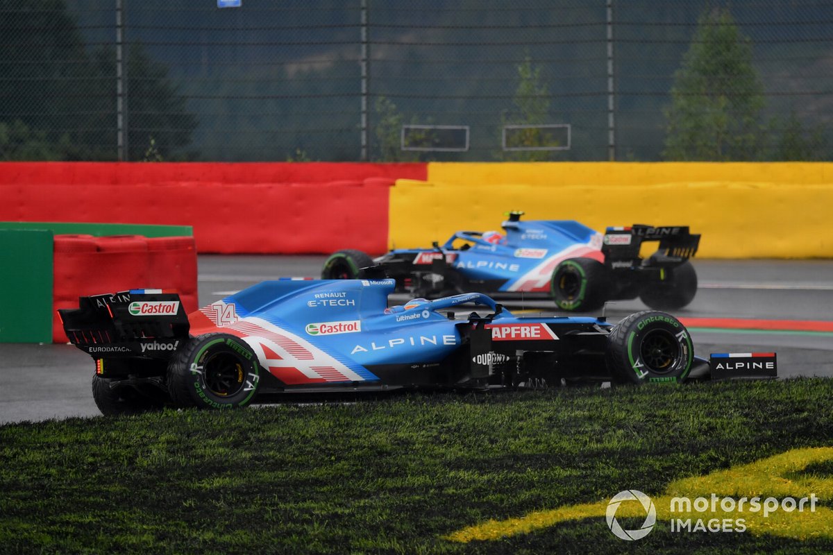 Esteban Ocon, Alpine A521, Fernando Alonso, Alpine A521