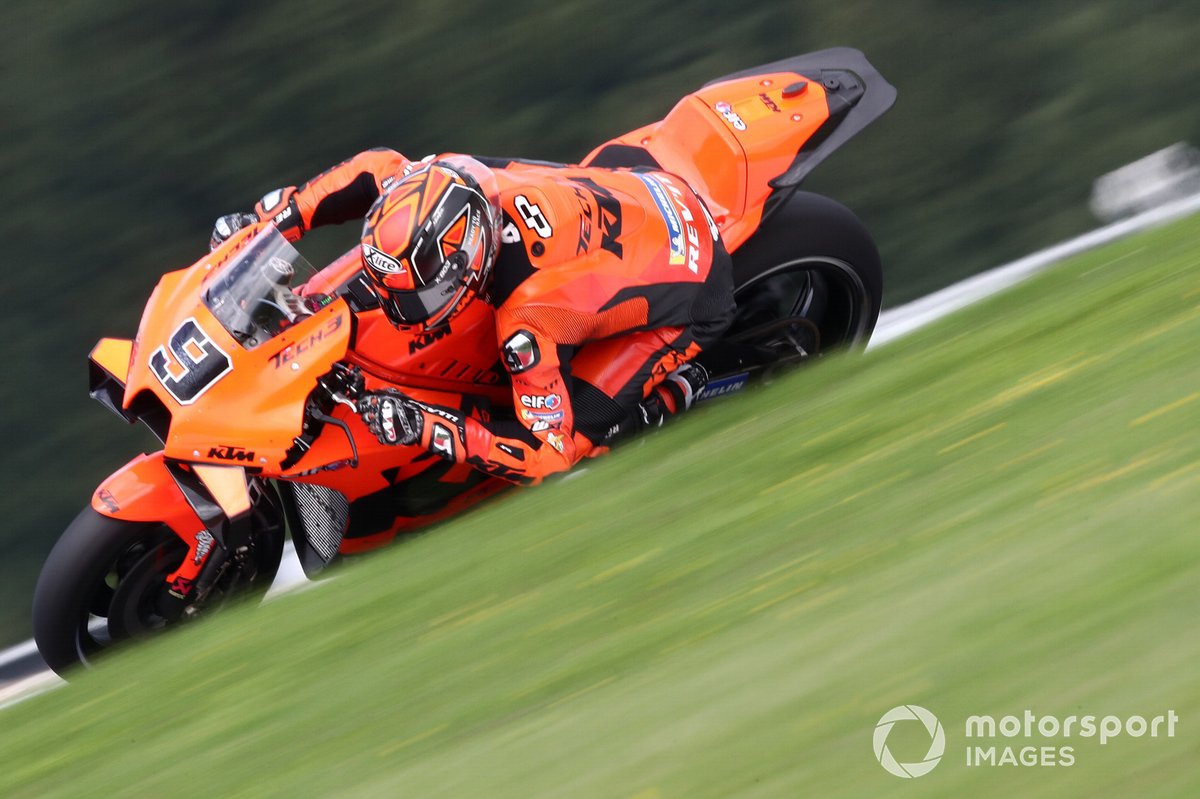Danilo Petrucci, KTM Tech3, con el ala posterior probado en el Red Bull Ring