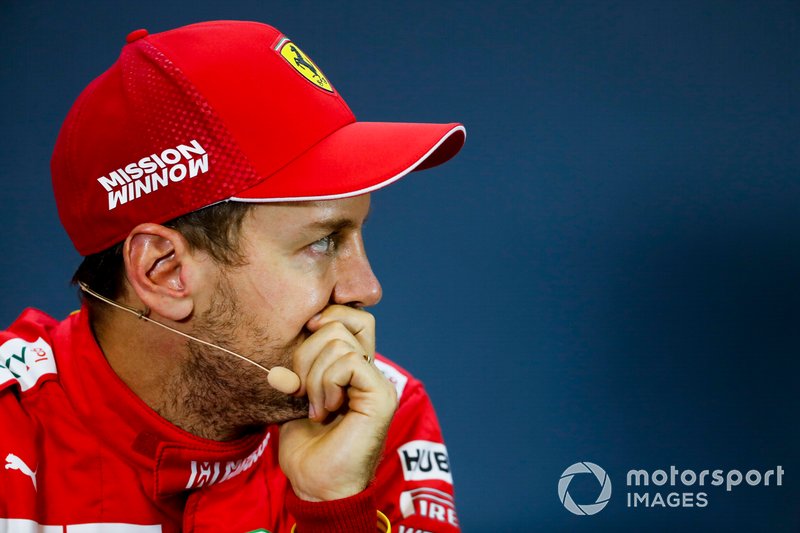 Sebastian Vettel, Ferrari In the Press Conference