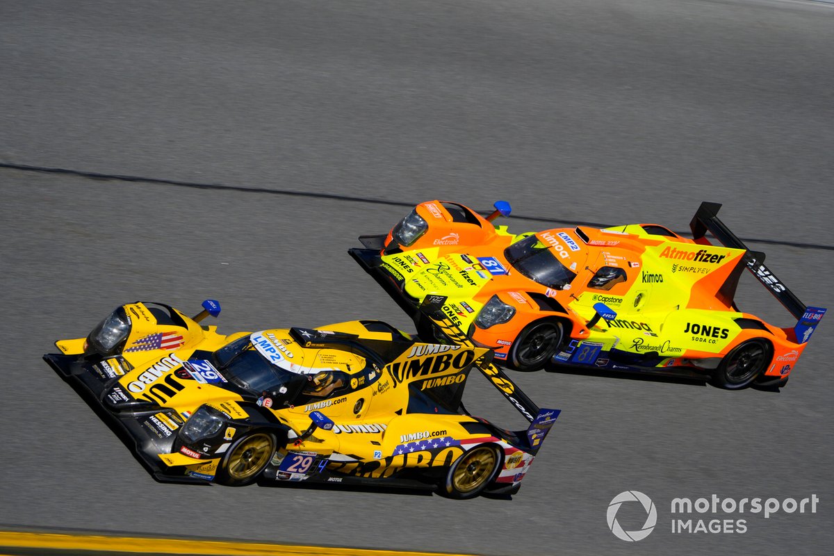 #29 Racing Team Nederland Oreca LMP2 07: Frits Van Eerd, Giedo van der Garde, Dylan Murry, Rinus Van Kalmthout, #81 DragonSpeed USA Oreca LMP2 07: Patricio O'Ward, Eric Lux, Colton Herta, Devlin Defrancesco