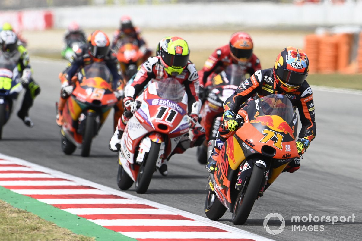 Ayumu Sasaki, Red Bull KTM Tech 3 saat turun di lomba Moto3 Catalunya, 6 Juni lalu.