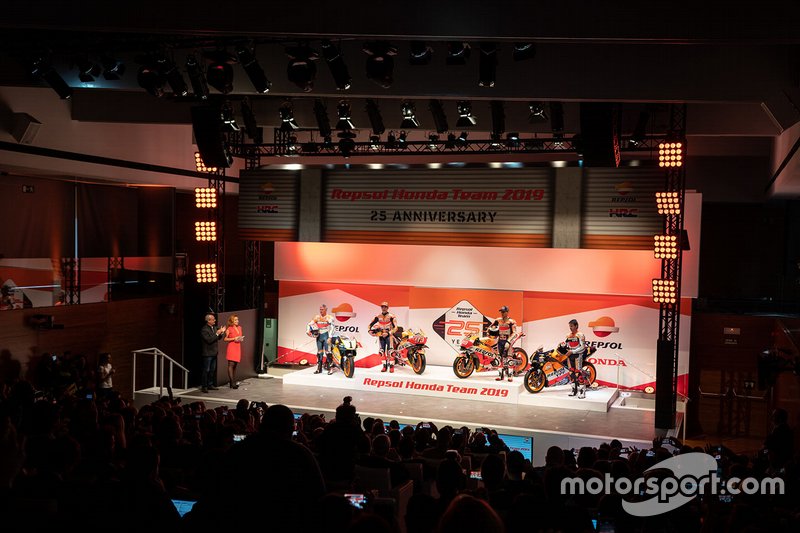 Mick Doohan, Alex Criville, Marc Márquez et Jorge Lorenzo, Repsol Honda Team