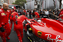 Sebastian Vettel, Ferrari, on the grid