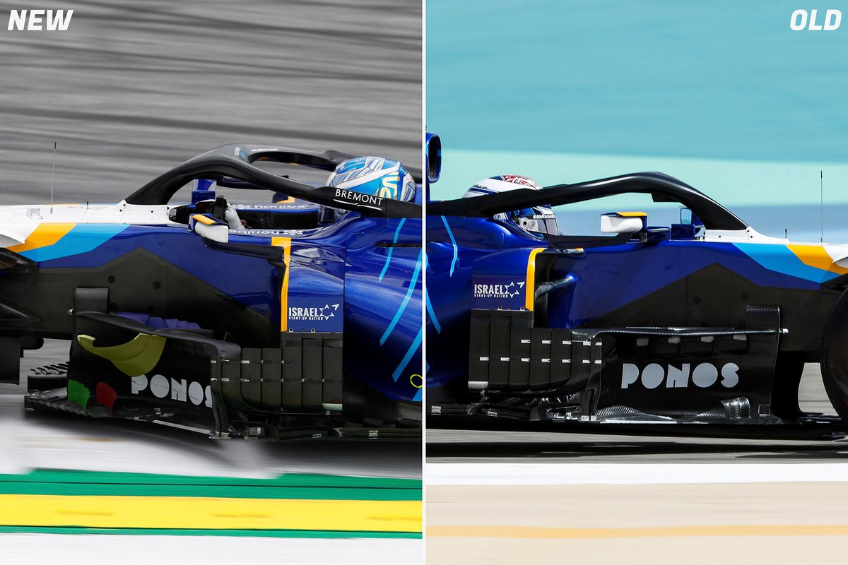 Williams FW43B vergelijking bargeboards
