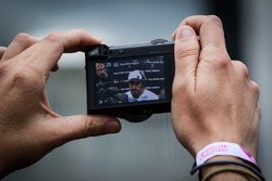 Fernando Alonso, McLaren through a camera screen