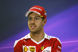 Sebastian Vettel, Ferrari in der FIA Pressekonferenz