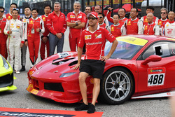 Kimi Raikkonen, Ferrari, Sebastian Vettel, Ferrari and Maurizio Arrivabene, Ferrari Team Principal, the Ferrari Challenge Asia Pacific 2017 drivers