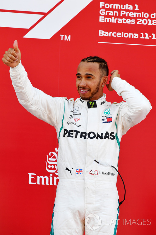 Переможець Льюіс Хемілтон, Mercedes-AMG F1 на подіумі