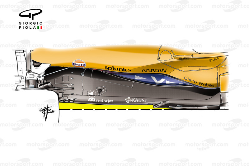 Новое днище McLaren MCL35M