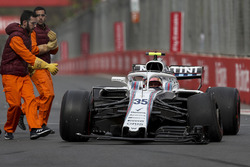 После аварии: Сергей Сироткин, Williams FW41