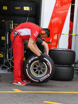 Ferrari and Pirelli engineers