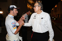 Fernando Alonso, McLaren with Mansour Ojjeh, McLaren shareholder