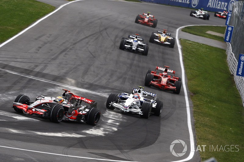 Lewis Hamilton, McLaren MP4-23, Robert Kubica, BMW Sauber F1.08, Kimi Raikkonen, Ferrari F2008, Nico Rosberg, Williams FW30, Fernando Alonso, Renault R28