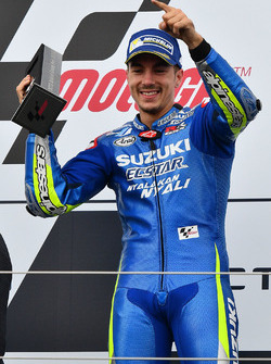 Podium: racewinnaar Maverick Viñales, Team Suzuki MotoGP