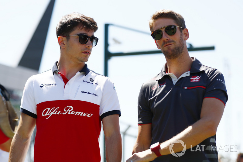 Шарль Леклер, Sauber, Ромен Грожан, Haas F1 Team