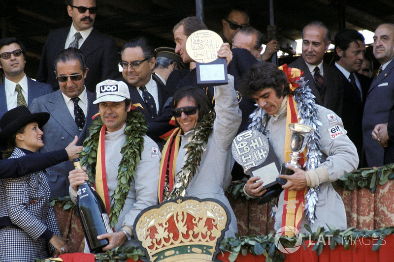 1973. 1. Emerson Fittipaldi, Lotus 2. François Cevert, Tyrrell 3. George Follmer, Shadow