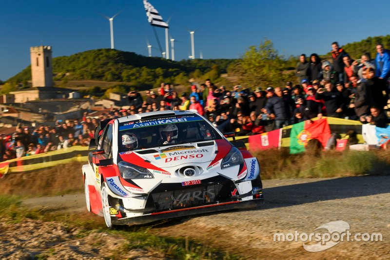 Pereli Kris Meeke dan co-driver Sebastian Marshall, tampil dalam Reli Catalunya 2019 ketika masih memperkuat Tim Toyota Gazoo Racing.