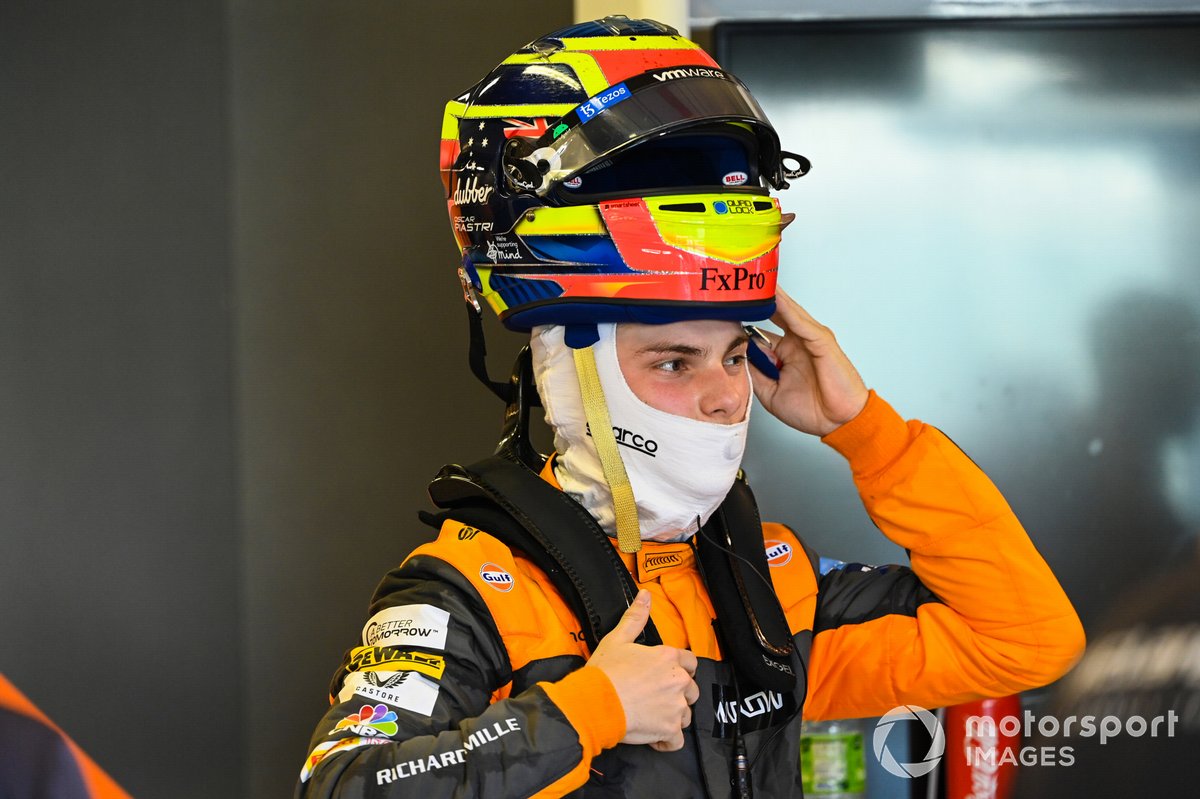 Oscar Piastri (McLaren) lors de la journée d'essais à Abu Dhabi