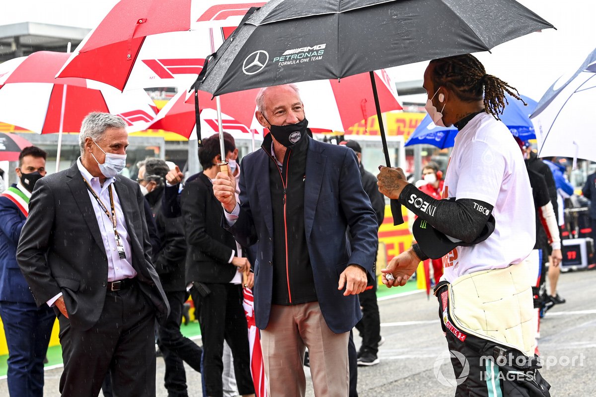 Chase Carey und Greg Maffei, CEO von Liberty Media, beim Emilia-Romagna-GP