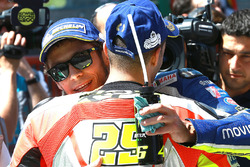 Polesitter Valentino Rossi, Yamaha Factory Racing, mit Andrea Iannone, Ducati Team