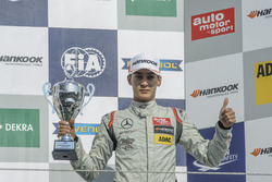 Podium, George Russell HitechGP Dallara F312 - Mercedes-Benz