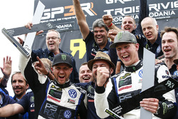Yarış galibi Johan Kristoffersson, Volkswagen Team Sweden, 2. Petter Solberg, PSRX Volkswagen Sweden