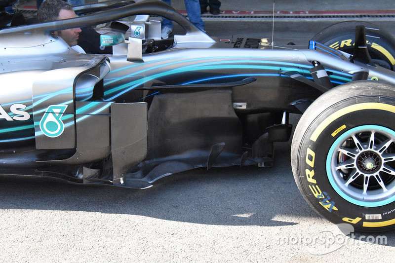 Mercedes-AMG F1 W09 sidepod detay