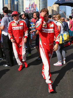 Sebastian Vettel, Ferrari on the grid