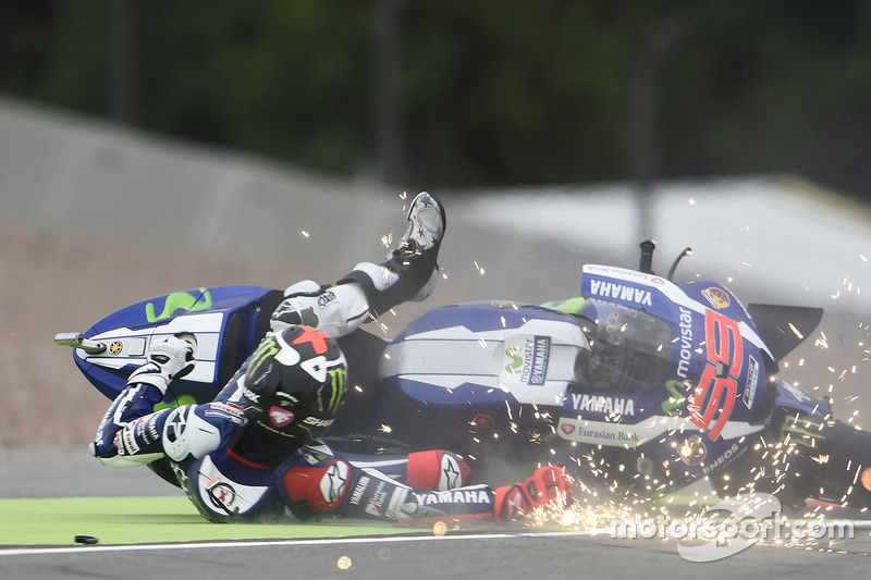 Sturz: Jorge Lorenzo, Yamaha Factory Racing