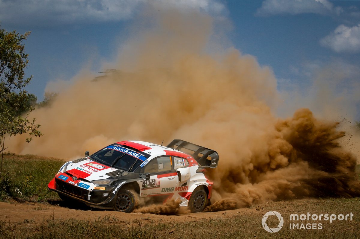 Ogier held the lead until a puncture on the final stage of the day forced him to stop and change a wheel, dropping to sixth