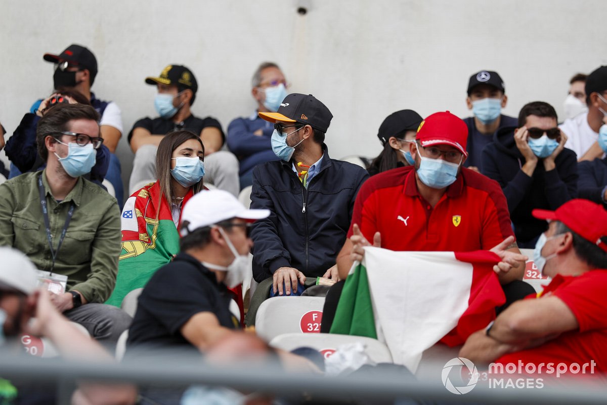 Fans in grandstand
