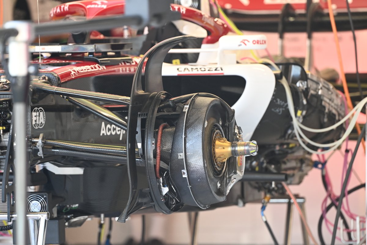 Detalle del tambor de freno del Ferrari F1-75