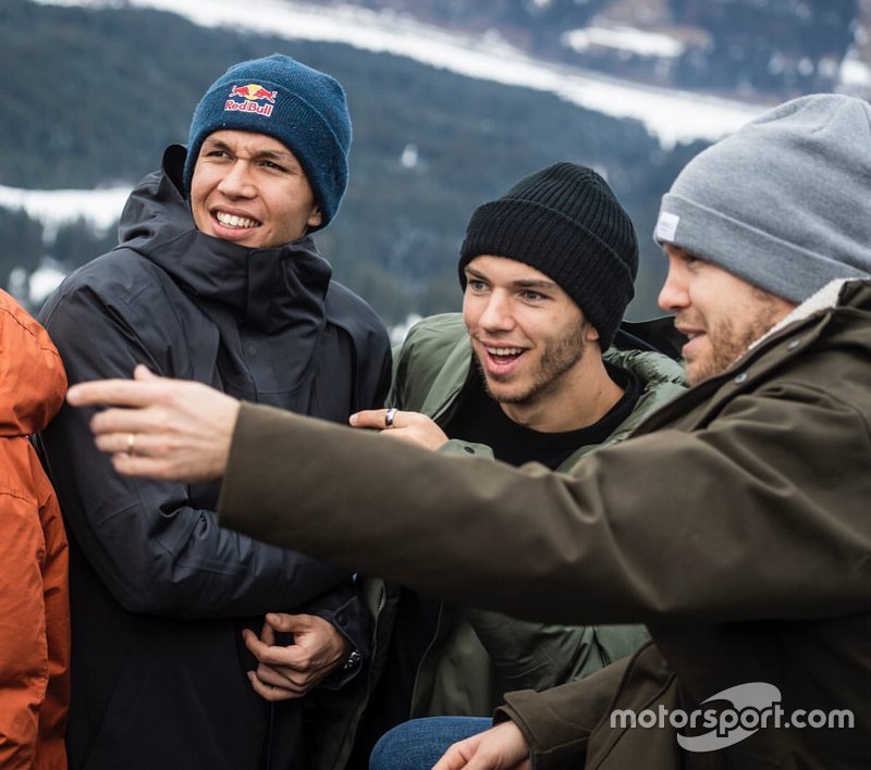 Pierre Gasly, Alex Albon, Sebastian Vettel