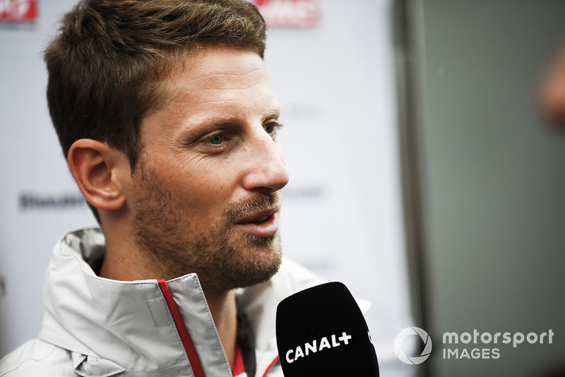 Romain Grosjean, Haas F1 Team, parle aux journalistes