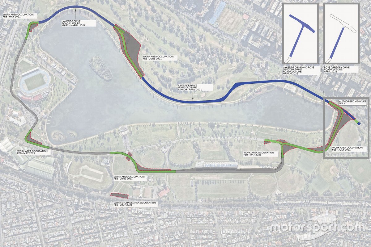 Albert Park, new layout