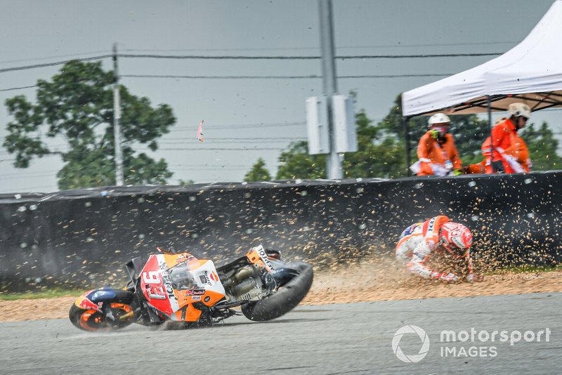 In de data van Alpinestars is precies te zien hoe lang de crash van Marquez duurt.