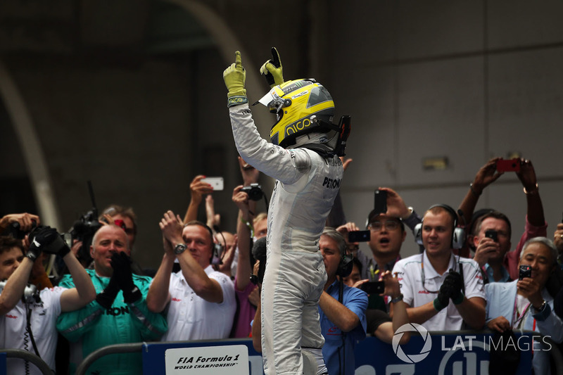 Nico Rosberg na zijn overwinning