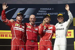 Podium: 1. Sebastian Vettel, Ferrari, 2. Kimi Raikkonen, Ferrari, 3. Valtteri Bottas, Mercedes AMG F