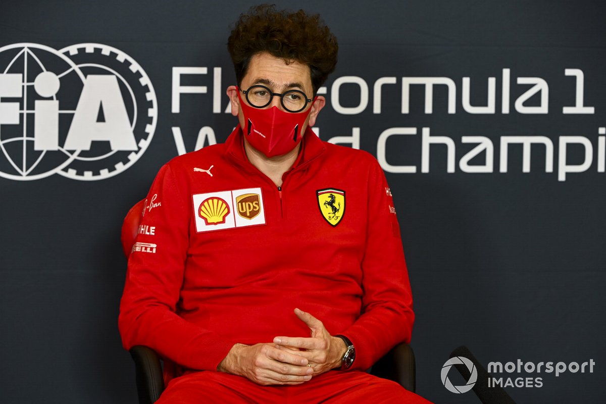 Mattia Binotto, Team Principal Ferrari in the press conference