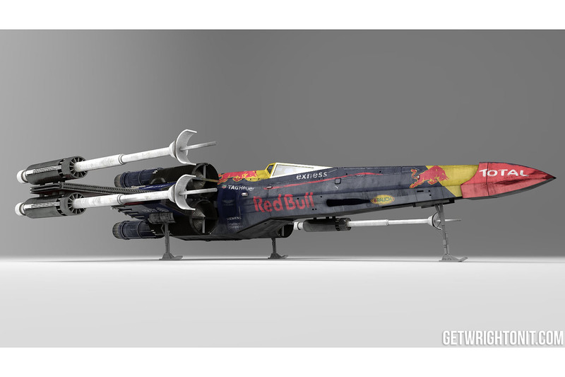 X-Wing in Red-Bull-design