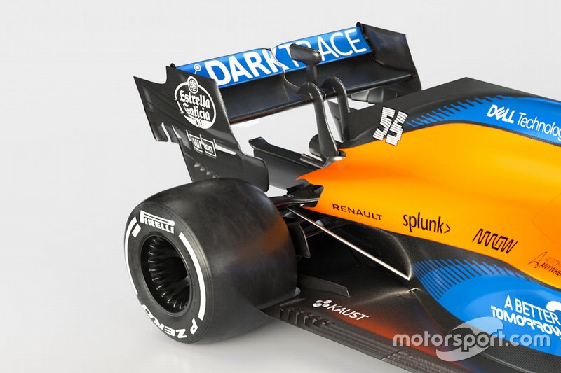 McLaren MCL35, dettaglio della sospensione posteriore