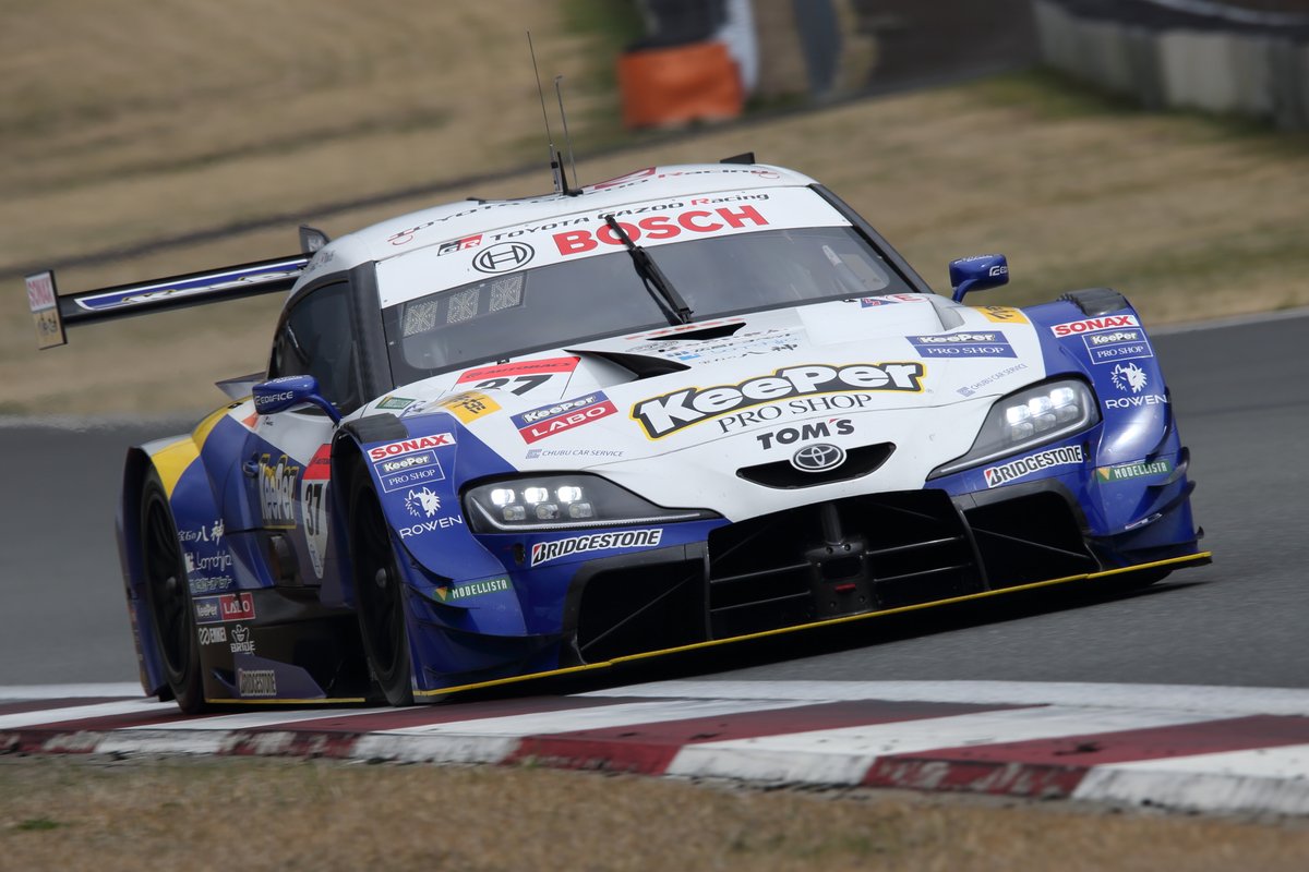Mobil #37 Toyota GR Supra yang dikemudikan pembalap TOM'S, Ryo Hirakawa dan Sena Sakaguchi.